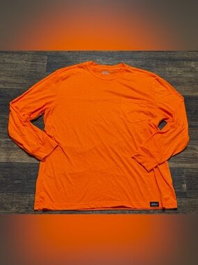 Dickies Men's Long-Sleeve Pocket Tee - Orange